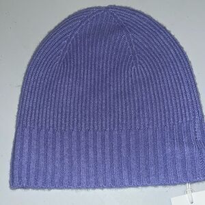 NORDSTROM 100% Cashmere NEW Purple Knit Beanie Hat